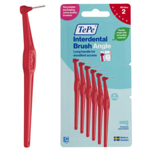 TEPE ANGLE INTERDENTAL BRUSHES RED 0.5mm 6pcs / 12 Packs