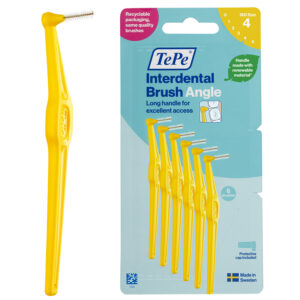 TEPE ANGLE INTERDENTAL BRUSHES YELLOW 0.7mm 6pcs / 12 Packs