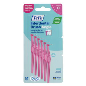 TEPE ANGLE INTERDENTAL BRUSHES PINK 0.4mm 6pcs / 12 Packs