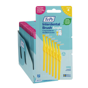 TEPE ANGLE INTERDENTAL BRUSHES YELLOW 0.7mm 6pcs / 12 Packs
