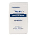 Sentry Non-Woven Gauze Swabs 5 x 5cm (100pk Box of 10pk)