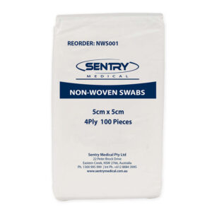 Sentry Non-Woven Gauze Swabs 5 x 5cm (100pk Box of 10pk)