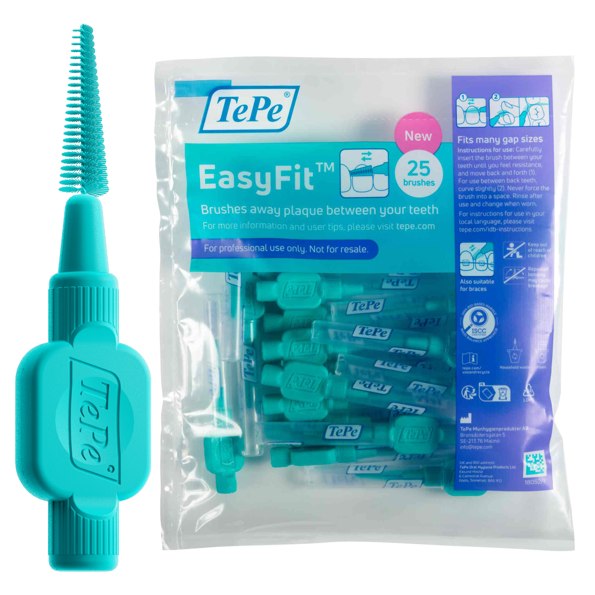TePe EasyFit S/M *PROFESSIONAL PACK* 25 PCS