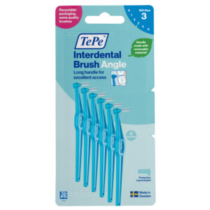 TEPE ANGLE INTERDENTAL BRUSHES BLUE 0.6mm 6pcs / 12 Packs