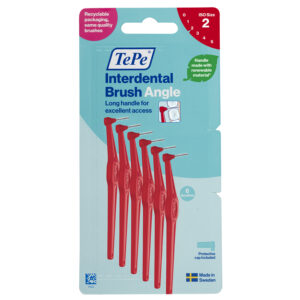 TEPE ANGLE INTERDENTAL BRUSHES RED 0.5mm 6pcs / 12 Packs