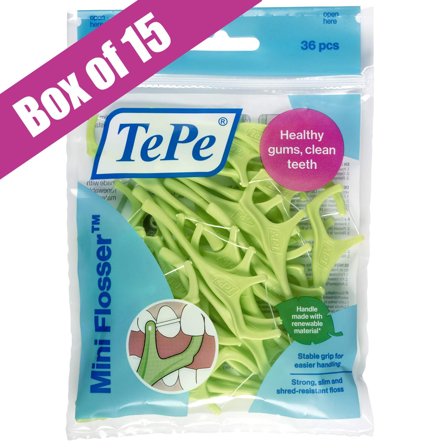 TePe GOOD Mini Flosser (36 pcs) Box of 15pk