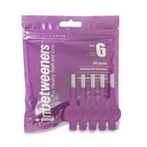 Inbetweeners Interdental Brushes - Purple- Size 6 - 1.1mm (30pcs)