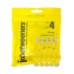Inbetweeners Interdental Brushes - Yellow- Size 4 - 0.7mm (30pcs)
