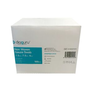 Diaguru Non-Woven Gauze Swabs 7.5 x 7.5cm (100pk - Box of 6pk)