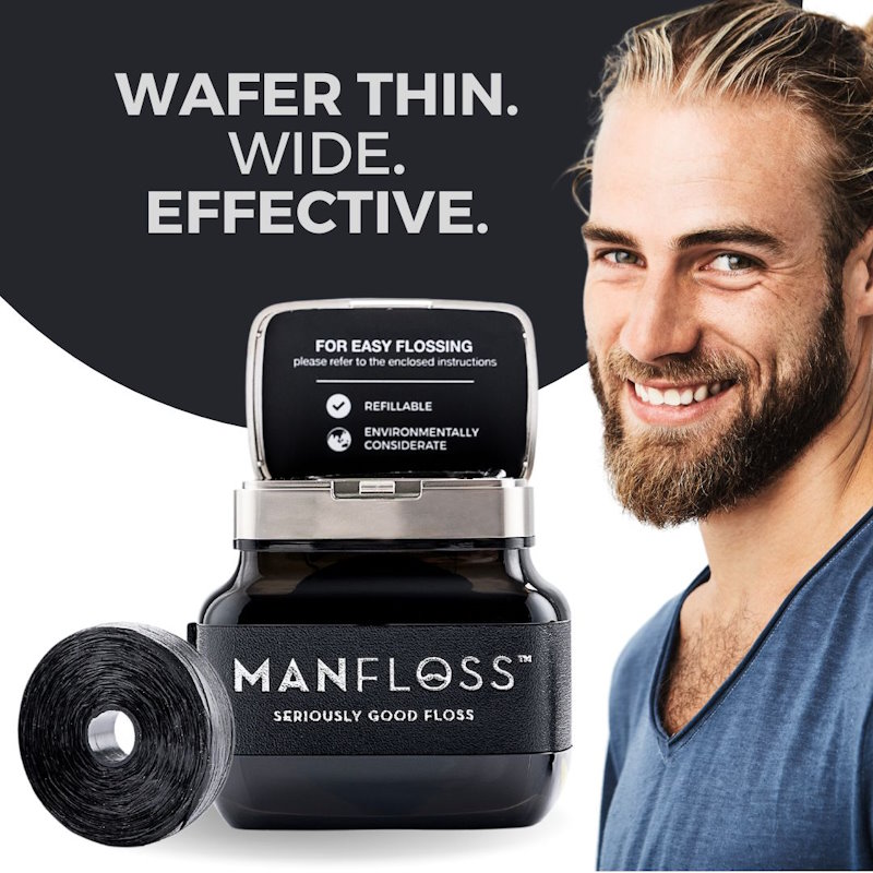 MANFLOSS Dispenser: 2 x 50m rolls BLACK Tape - Image 2